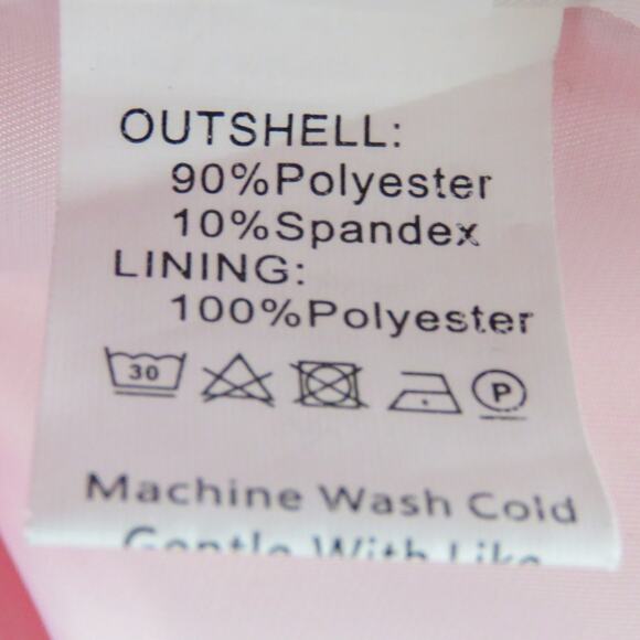 Shein Hot Pink Blazer Jacket Notch Lapel Double Breasted Medium Shoulder Pads - Picture 6 of 6